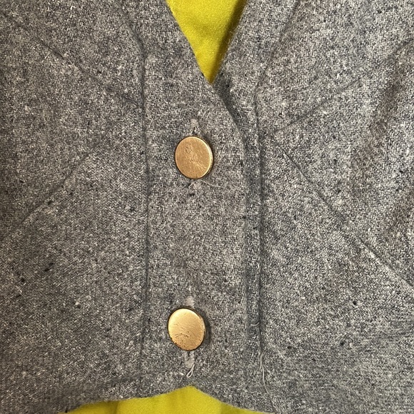 Zachariah Bryant heirloom wool vest with lime green silk lining in XS. - Picture 4 of 5